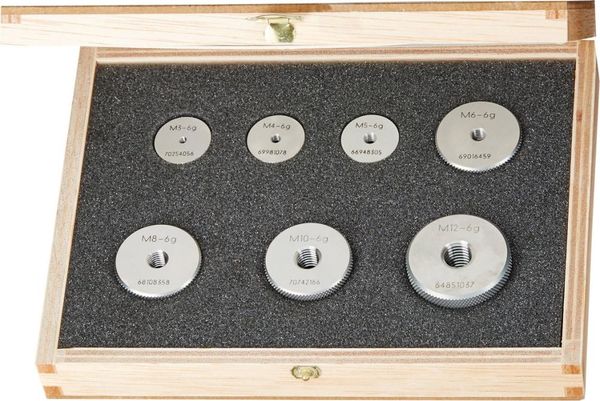 Gewinde-Gutlehrring Set M 3 - M 12 Tol. 6g