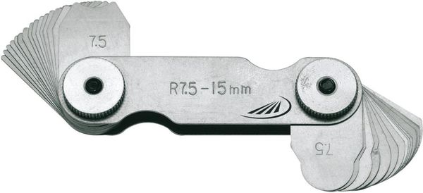 Radienschablone 16 Blatt 7,5-15,0mm HP
