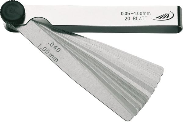 Präz.-Fühlerlehre 32Blatt0,03-1,0mm HP