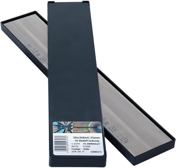 Metallfolien Plattenware rostfrei 50x300x0,80mm 10Bl/P H+S