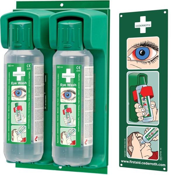 Wandhalter für 2x500 ml Augenspülflasche
