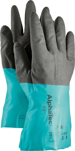 Handsch.AlphaTec 58-270, Gr. 10, schwarz/grau