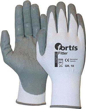 lag155984.jpg Handschuh Fitter Foam,weiß-grau, Gr.10, FORTIS