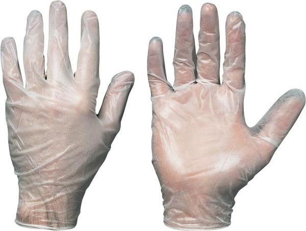 Ew-Handschuh Sanya,Vinyl,ungep.,Gr.10(Box a100St.)