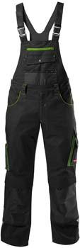 FORTIS H-Latzhose 24, schw./limegreen, Gr. 48