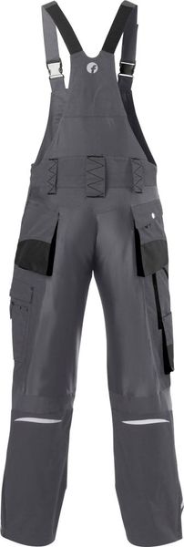 lag162224.jpg FORTIS H-Latzhose 24, d-grau/schwarz, Gr. 56