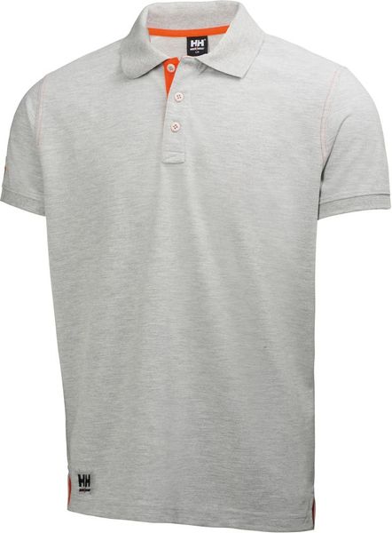 Polo-Shirt Oxford, Gr. M, grau-melliert