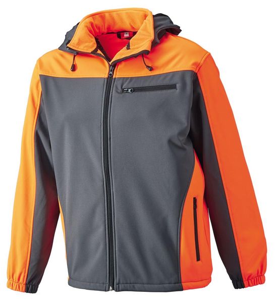 Softshelljacke m. Kapuze,Gr.2XLanthr./leuchtorange