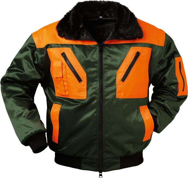 Pilotenjacke Rotdorn, Gr.XL, grün/orange
