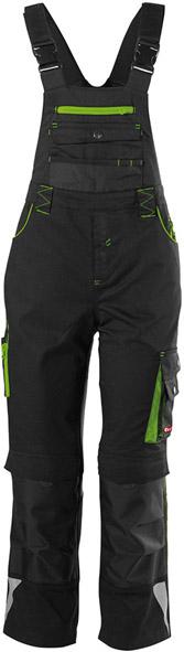 FORTIS Kids Latzhose 24, schw./limegreen,Gr146-152