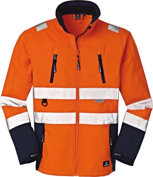 JackePittsburgh,Softshellleuchtorange/navy,Gr.XL