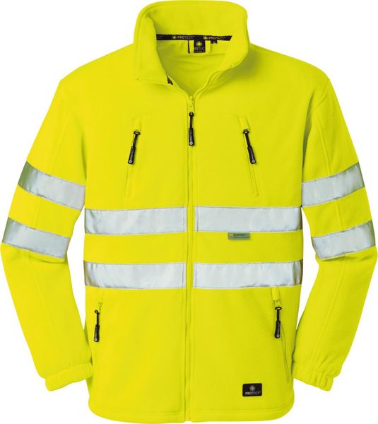 Warnfleecejacke Seattle, leuchtgelb,Gr.2XL