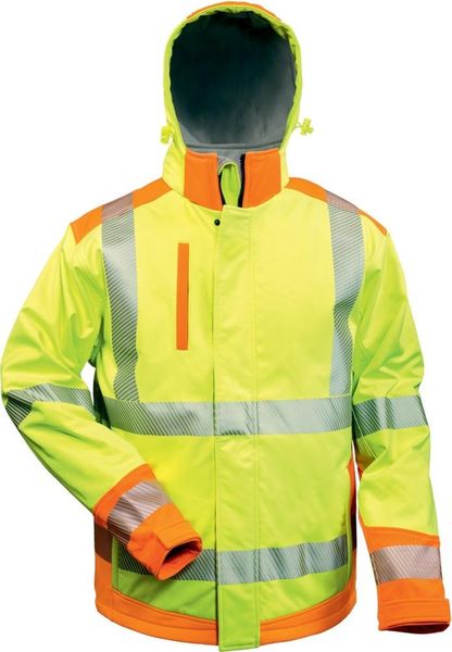Warnjacke Rickmer, Softshell,S,gelb/orange