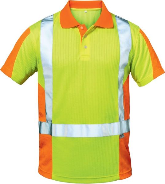 Warn-Poloshirt Zwolle, Gr. 3XL, gelb/orange