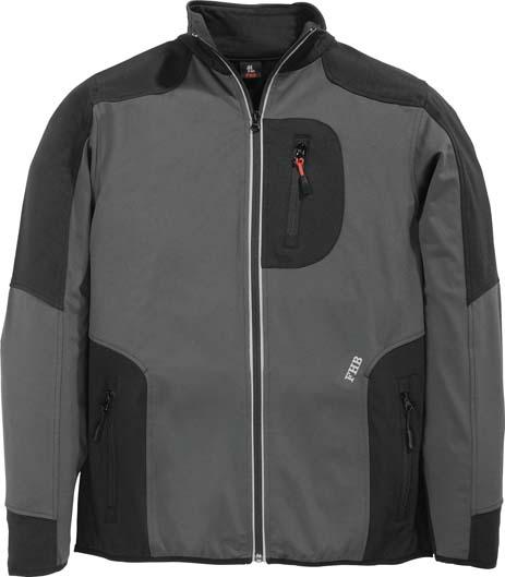 Jersey-Fleecejacke RALF, anthrazit-schwarz, Gr.L