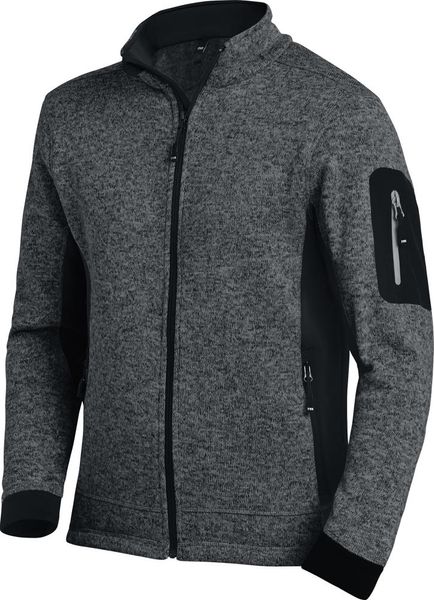 Strick-Fleece-Jacke CHRISTOPH, anthrazit- schwarz, Gr.2XL