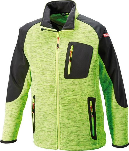 Strickjacke,Softshell,Gr.3XL,limegreen/schw.FORTIS