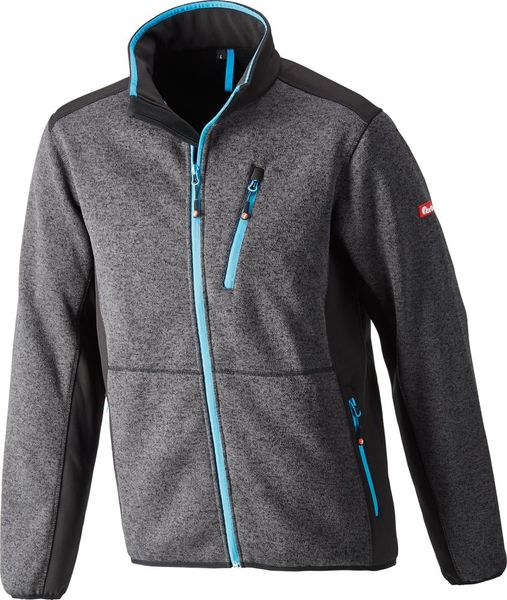 Strickjacke,Softshell,Gr.2XL,d-grau-türkis,FORTIS