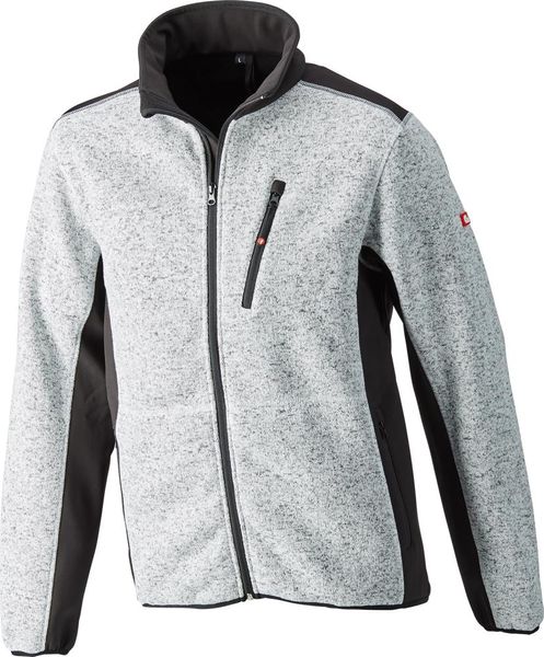 Strickjacke,Softshell,Gr.2XL,hellgrau-schw.,FORTIS