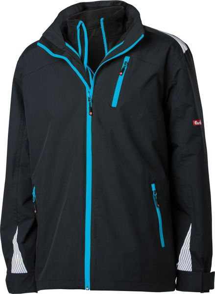 FORTIS 3-in-1Jacke 24, schw./türkis,Gr.2XL