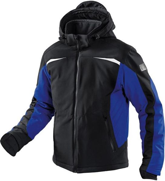 Winterjacke, Softshell, Gr. S, schw./kbl.blau
