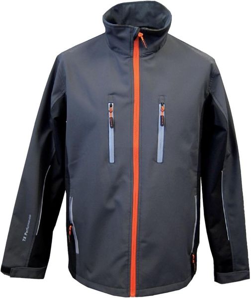 Softshelljacke 61270, dunkelgrau/schwarz,Gr.L
