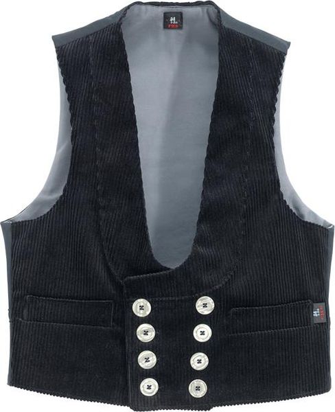 Zunftweste HEINER, Trenkercord, schwarz, Gr.50