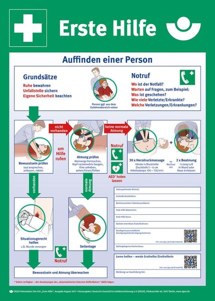 epl113683.jpg Hinweisschild Kunstst. B400xH560 mm Anleitung Erste Hilfe