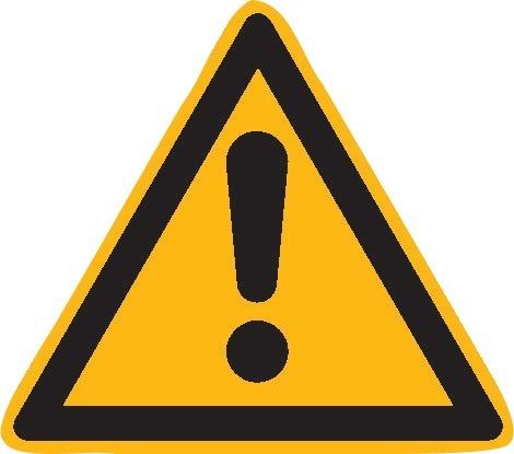 Warnschild Folie SL 200 mm Warnung vor einer Gefahrenstelle