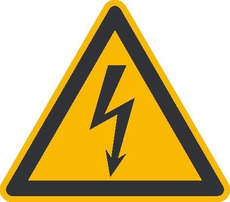Warnschild Folie SL 200 mm Warnung vor gefährlicher elektrischer Spannung