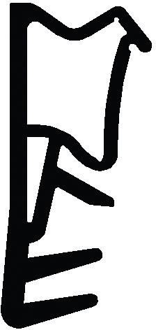 Flügelfalzdichtung K5286Dunkelgrau