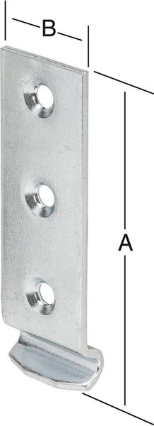 Schliesshaken gekröpft 46x18 mm Edelstahl