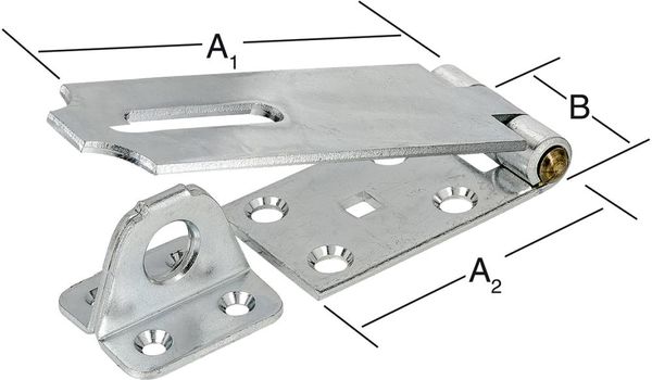 Überfalle mit Öse 100x45 mm Edelstahl