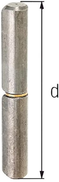 Anschweißrollen U 120x18x9 mm
