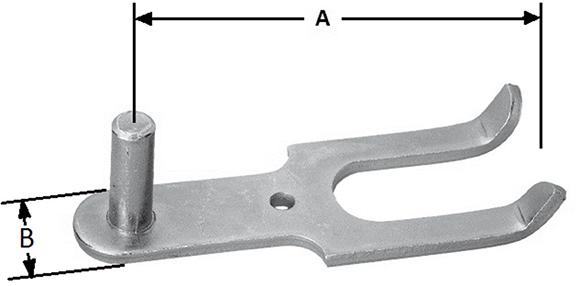 Einmauer-Haken 1/2Stein D13mm hell verz.