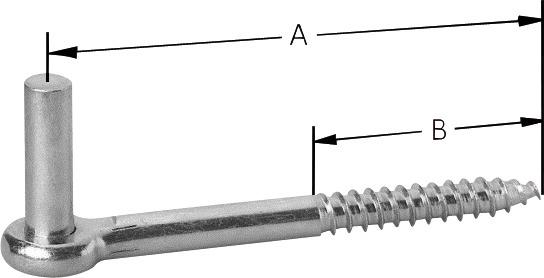 Einschraub-Haken D10 x100mm hell verz.