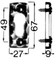 Schlüssel-Rosette Nr.283 PZ Ei Rowe