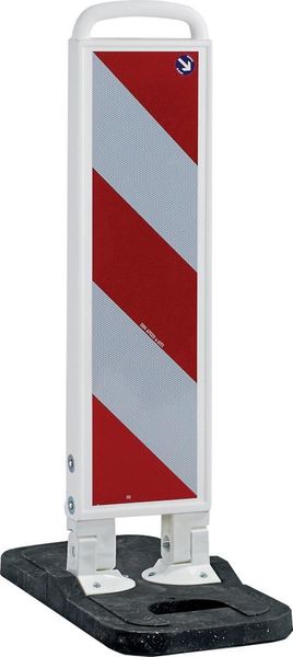 Klappbake weiß 750mm Fuß schwarz RA1 R L
