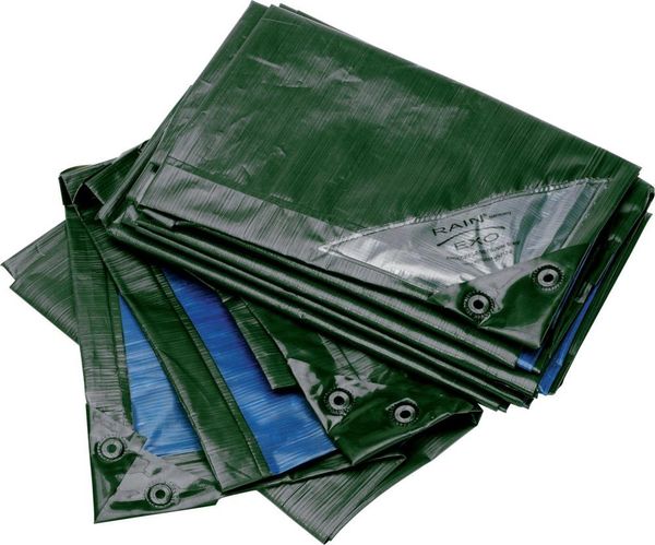 Rainexo - Abdeckplane 150g/qm, 1,5x12m, gr/bl