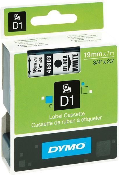 pre107271.jpg Schriftband D1 45803 schwarz/weiß 19mmx7m DYMO
