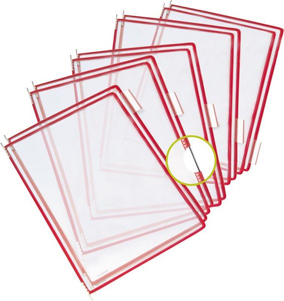 Sichttafel A4 rot Pckg. a 10 Stück