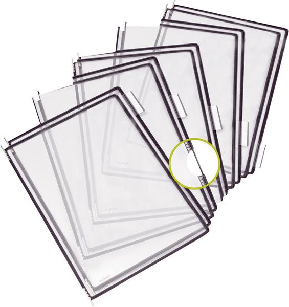 Sichttafel A4 schwarz Pckg. a 10 Stück