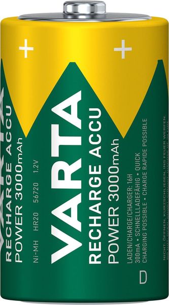 VARTA Akku Power Accu Mono/D/HR20, 3000 mAh