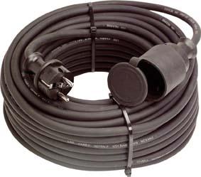 Gummi-Kabelverlängerung 50m, IP44, H07RN-F3G1,5