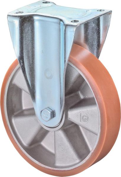 Bockrolle 125mm N110.B90 Platte,Polyure Guss,KL N110.B90.129