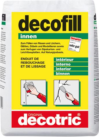 Decofill Spachtelmasse 10kg Sack, innen decotric