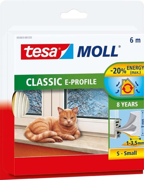 E-Profil-Dichtung weiß 6m:9mm tesa 5463