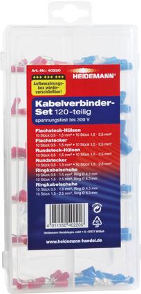 Kabelverbinder Set 120 St. Box, wiederverw.