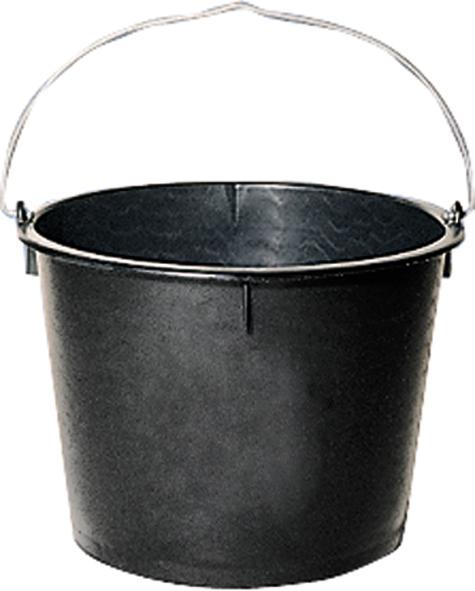 Baueimer Polyeth.-Regen. hohe Form, schwarz 10 l