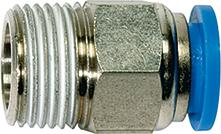Gerade SteckverschraubungBlaue Serie, R1/4 a., Schlauch-Ø 4 RIEGLER